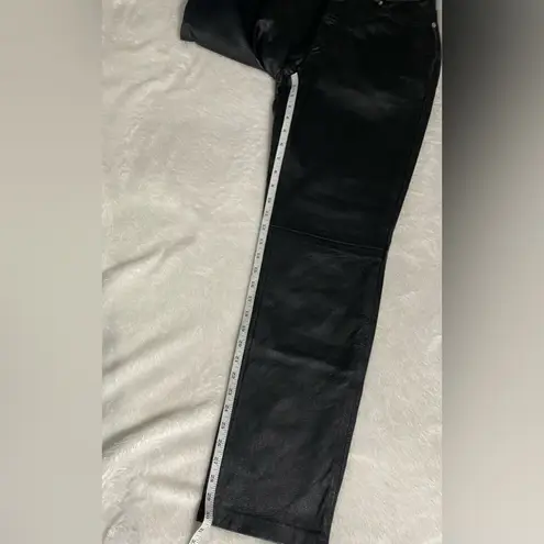 Tommy Hilfiger 100% Leather Black Long Pants. Women’s Size 6.