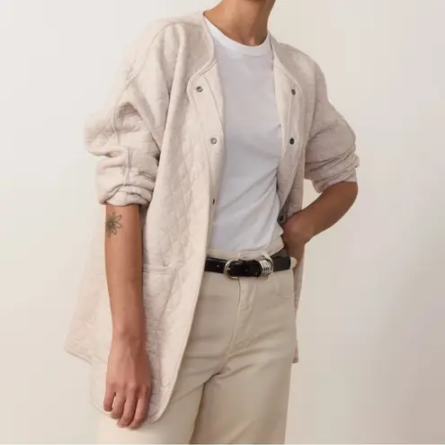 Marine layer Corbet Quilted Liner Jacket in Warm Oatmeal size Large