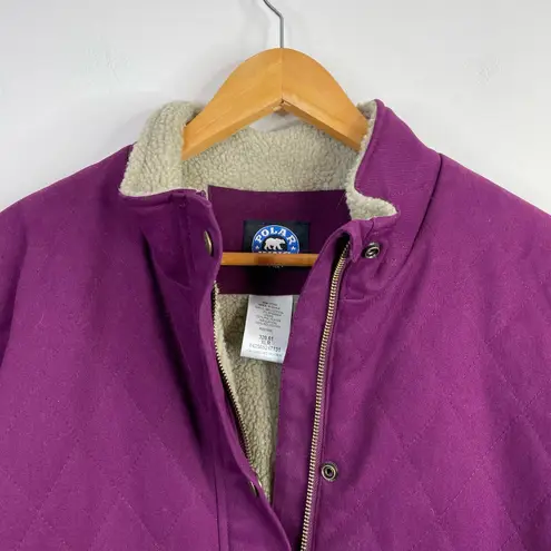 Key Polar King Canvas Quilted Insulated Workwear Barn Coat Jacket womens XL Purple