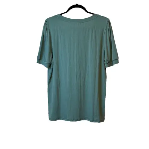 Automet Set/3 XL Short Sleeve NWT Blouse's Tunic Crew Neck White, Green, Khaki #