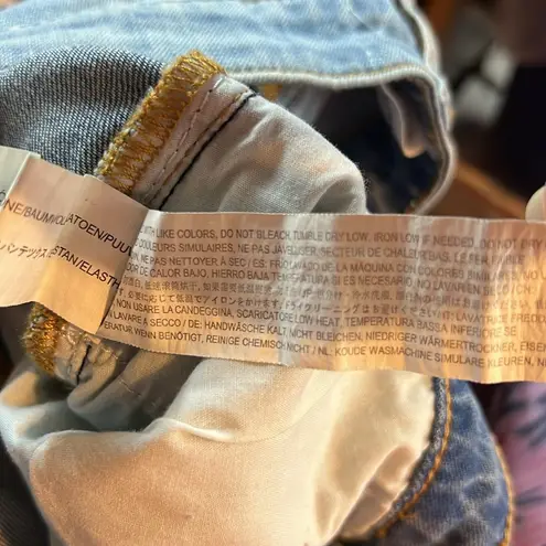 EVIDNT Los Angeles 28 Verona Skinny Ankle Cropped Asymmetrical Raw Cut Hem Jeans