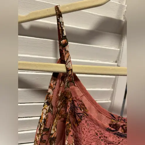 Rewind Juniors size Large Floral Embroidered Cold Shoulder Top pullover blouse