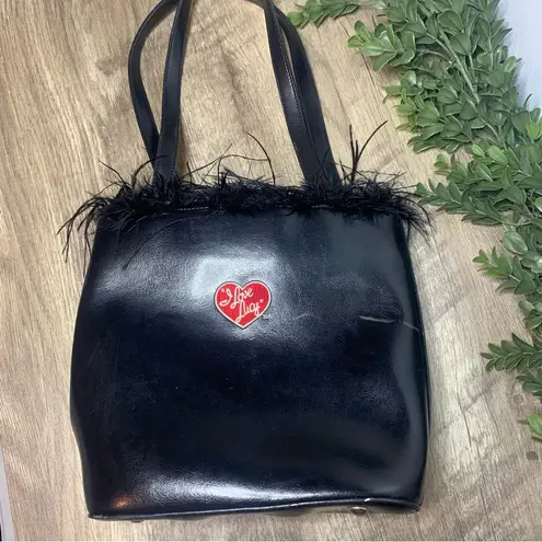 Black I Love Lucy Mini Bag Purse Collectible TV Show Feathers