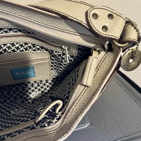 The Sak Leather Fiona Shoulder Purse Ivory Cream Coastal Cowgirl Streetwear Bag