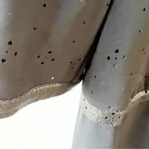 Hale Bob Drop Waist Dress Faux Leather Women’s Size M Goth Emo Punk LBD Witchy