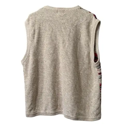 Koret City Blues Sweater Vest Size 1X Button Down Cotton Blend Knit Classic