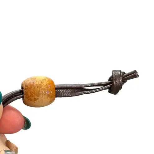 Peter Grimm Resort Wide Brim Floppy Hat Leather Cord UPF Black Brown One Size