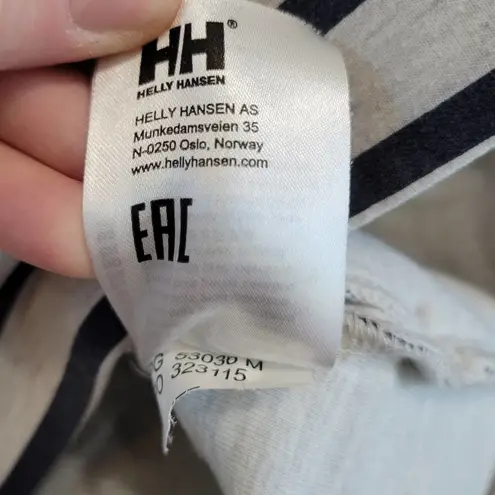 Helly Hansen Gray Striped Collared Full Zip Long Sleeve Thick Jacket Size Medium