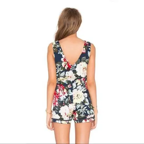 Anthropologie MinkPink Nothing Like The Wild Floral Print Sleeveless Shorts Romper Medium