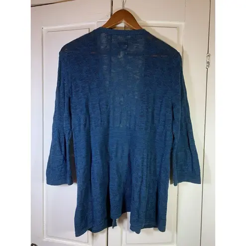 Chico's  2 Lightweight Cardigan Sweater Womens Large Blue Modest Office Church‎