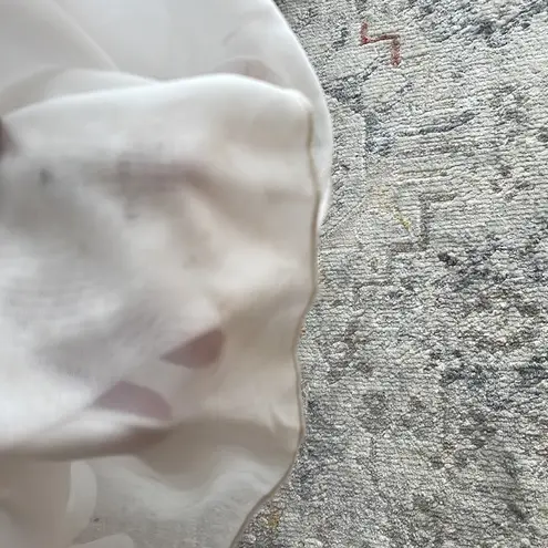 Sequin Hearts white beaded halter lined chiffon open back full length dress Size undefined