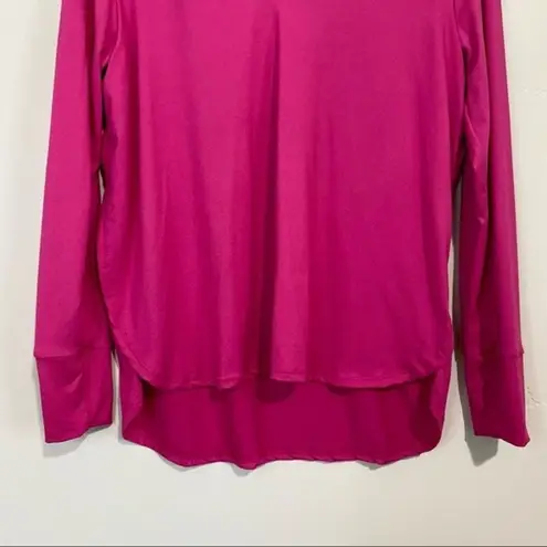 Bobeau  Women’s Long Sleeve V Neck Flowy Tee Fuchsia Size Medium NWT