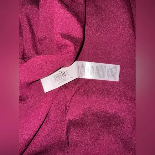 Dress the Population NWOT Dark Magenta Iris Dress slit gown sz L