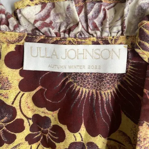 Ulla Johnson Ruffle Sleeve Letty Top in Amber