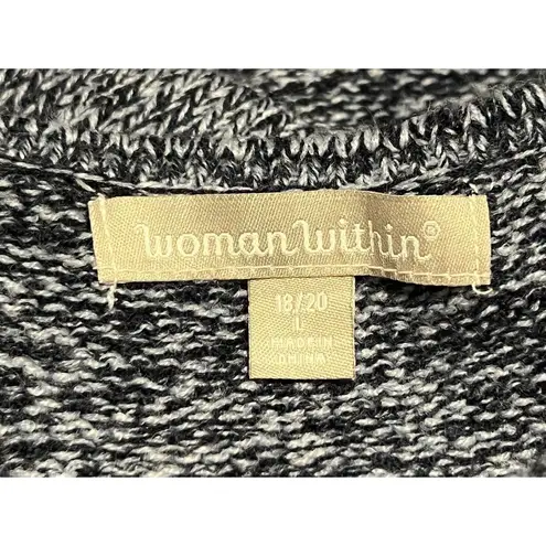 Woman Within Plus Holiday Christmas RACOON SWEATER 18/20 Marbled Knit