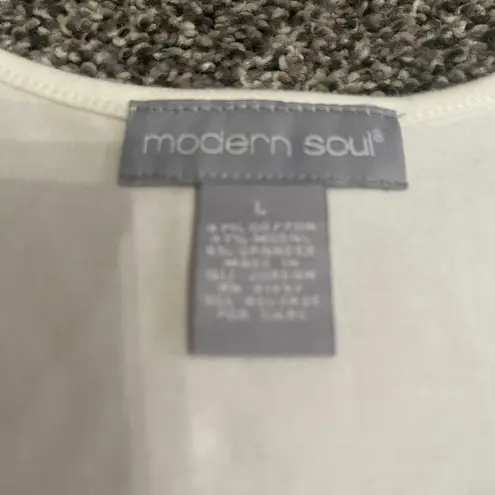 Modern soul white business casual sleeveless tank top Size L