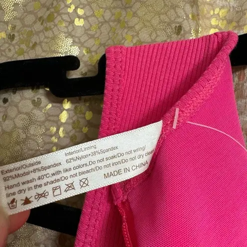 Popilush Hot Pink Ribbed Shapewear Crewneck Maxi Dress 4XL NWT Size 4X