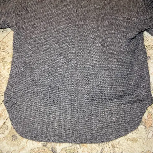 Joyfolie Mia Joy Slate Gray Short Sleeve Waffle Knit Sweater Top Size XL