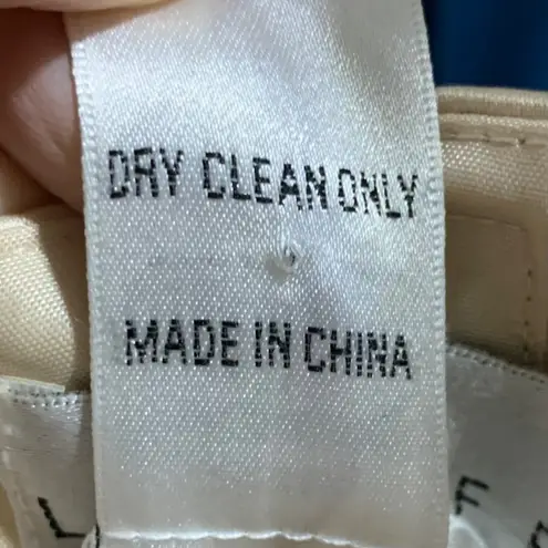 Bill Levkoff Strapless Ivory Satin Gown Wedding Formal 4 Bridesmaid Mother Bride Elegant