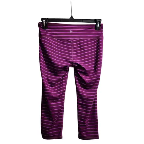 Athleta  Womens Leggings Medium Purple‎ Stripes