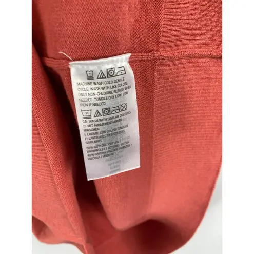 H by Halston V Neck Boyfriend Sweater w/ Rib Details size small