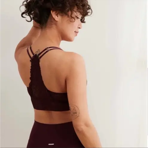 Aerie  Plum Purple Desert Lace Racerback Bralette Size Small 2862