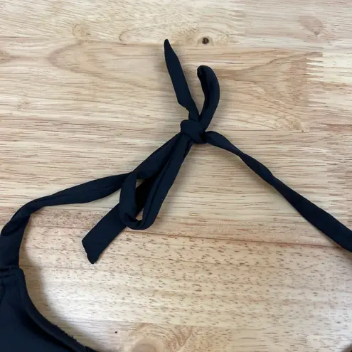 Kona Sol Women's Black Faux Wrap Halter Bikini Top - Size D/DD Cup - NWT