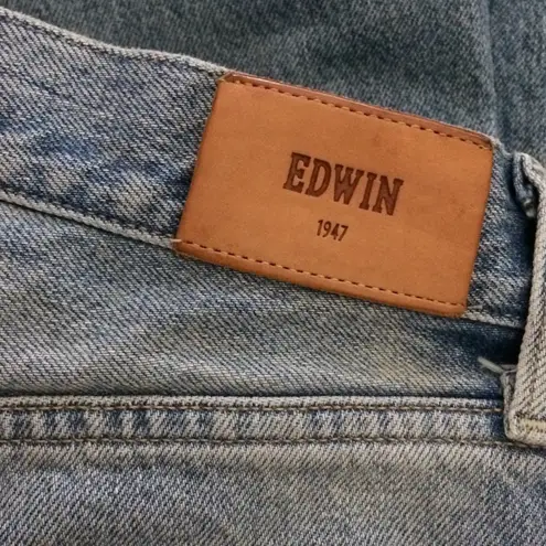 Edwin Cai Classic Straight Leg Denim Jeans in Blue Shield