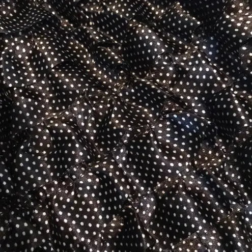 Icing Black white polka dot ruffled skirt