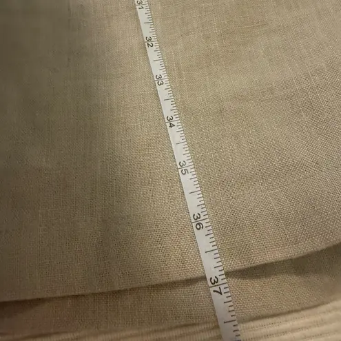 Samantha Taylor 100% Linen Beige Sleeveless Shift Dress & Jacket Set Size 10 Tan