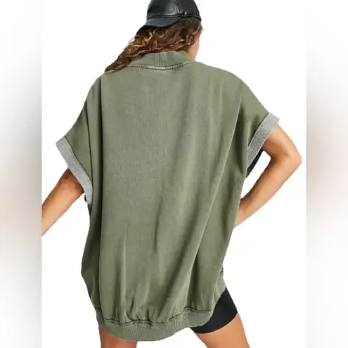 Free People  Grove Pullover Green Size Med Oversized !!CHECK Measurements!! - Image 6