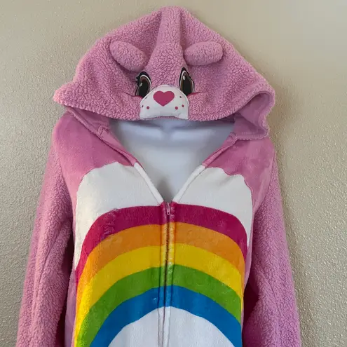 Care Bears Adult Onesie Pajamas Pink With Rainbow Size X-Small