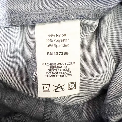 Year Of Ours Denim Corset High Waisted Athletic Work Out Leggings Chambray Blue