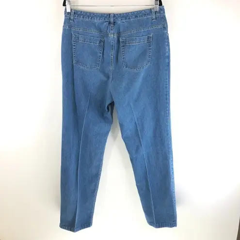 cj banks Womens Jeans Classic Fit Tapered Leg Medium Wash Hemmed 14 Tall