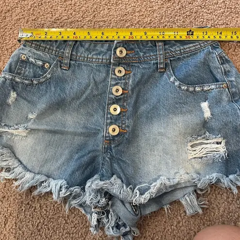 Rue 21  High-Rise Distressed ButtonFly Denim Shorts