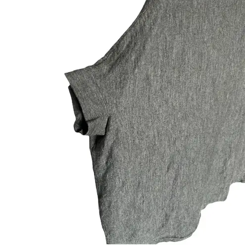 COS  Wool Oversized Dolman Poncho Asymmetric Hem Sweater | Grey | Medium