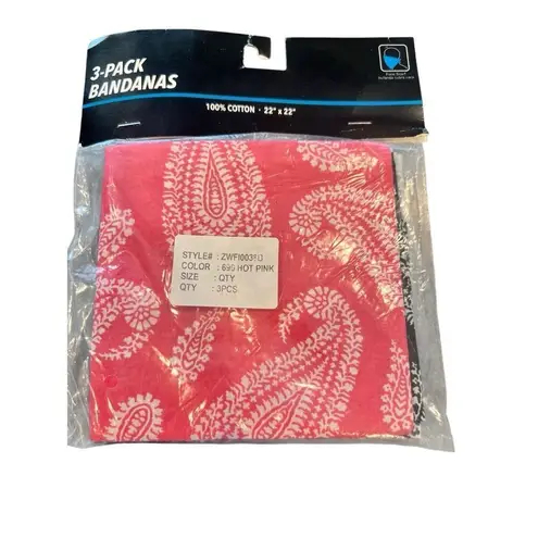 Fashion bandanas 100% cotton pack Red