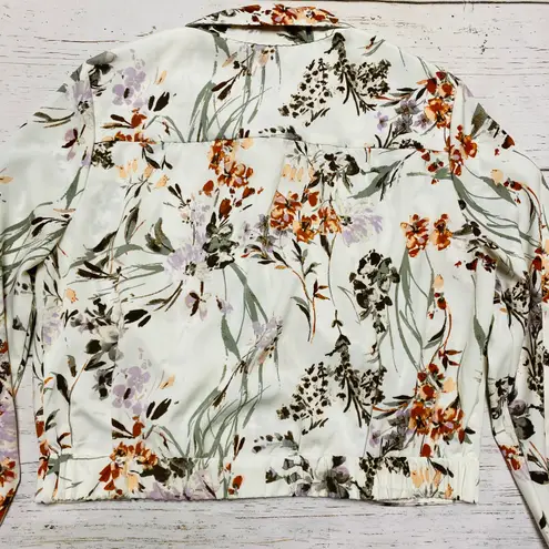 Drew Floral Print Cropped Blouse