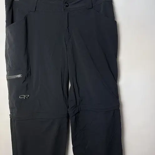 Outdoor Research Pants Womens 8 Convertible Gray Zip Hiking Shorts Equin…