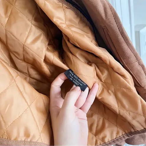 All State • brown leather motorcycle jacket insulated lined moto Indian logo Tan Size L