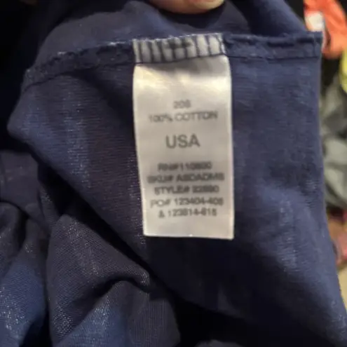 Fresh Produce Women's XL T-Shirt Dress Blue Gray Stripe 100% Cotton Casual USA