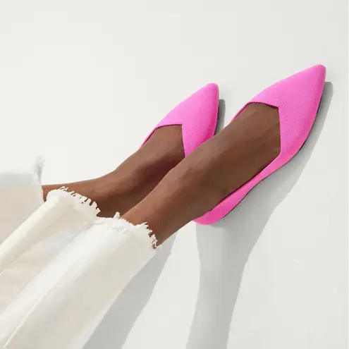 Rothy's The Point II flat shoes in Dragon Fruit Pink Size 9