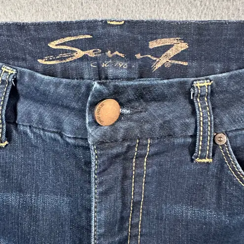 Seven7 High Rise Skinny Jeans Womens 16 Dark Wash Denim Blue Jeans