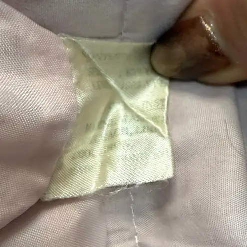 Vintage Nordstrom Baby Pink Light Windbreaker Ruffle Mock Neck Jacket size M / L Size M