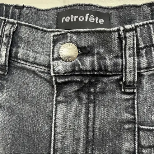Retrofete Myla Pants in Hematite Denim Black Gray Size 26