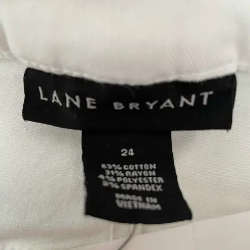 Lane Bryant  NWT Womens 24W White Denim Capri/Pedal Pushers