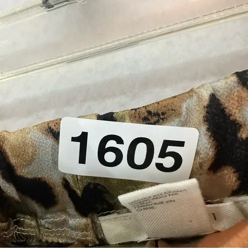 Floral Wide Leg High Waisted Pants Womens Small Yellow Black