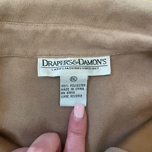 Draper's & Damon's tan shacket top XL Size undefined