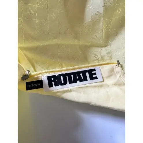 Rotate Birger Christensen Nanna Cutout Jacquard Mini Dress Pastel Yellow US 8