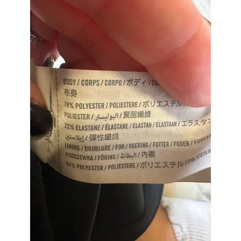 YPB scultLUX mini dress athletic romper pockets black beige small A&F athleisure